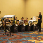 Rico Jones in rehearsal with the Jazz Band of America